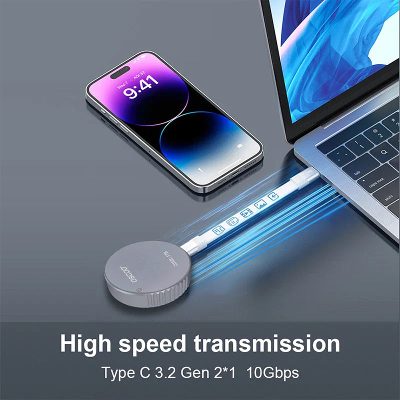 Ultra-Fast Magnetic SSD – 512GB/1TB/2TB | 10Gbps & 100W PD Fast Charging