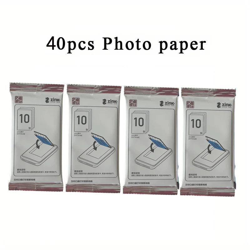 Original ZINK Photo Paper (2x3”) - for Portable Photo Printer - 20/40/50-Pack