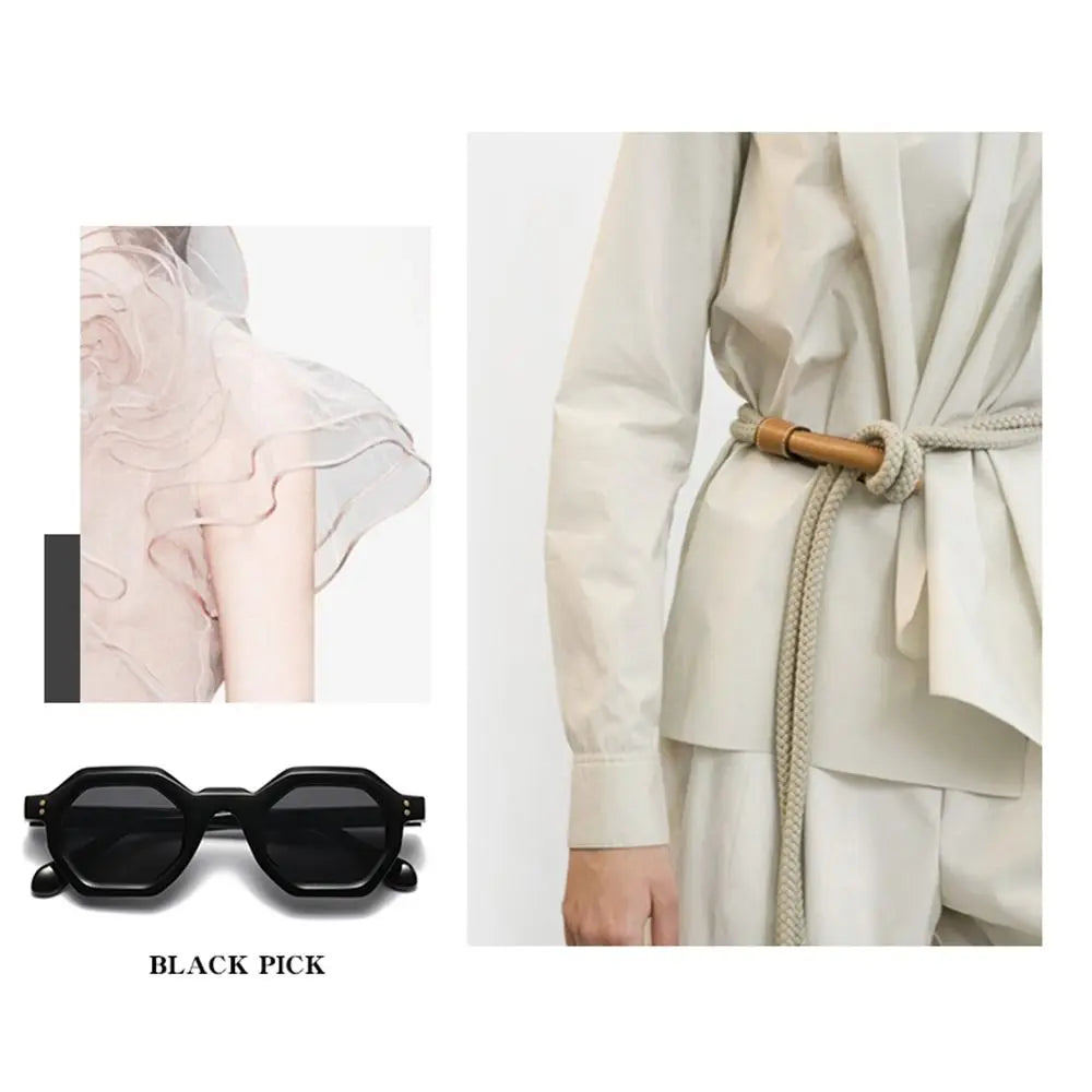 UV400 Hexagon Sunglasses โ UV Blocking Retro & Sporty