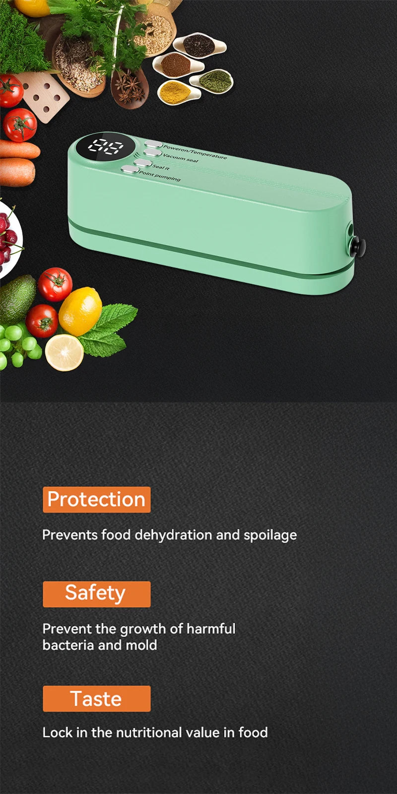 SealMate Pro – 4-in-1 Cordless Food Vacuum Sealer