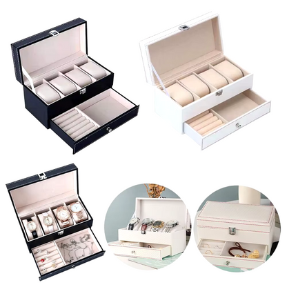 Luxury Lockable Presentation Gift Box with Elegant Display and Storage Drawer