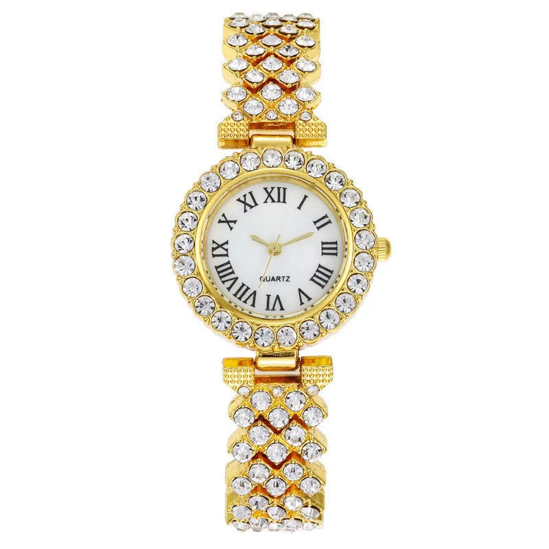 5-Piece Crystal Luxury Watch & Jewelry Set for Women without presentation box - LoveInTheBox