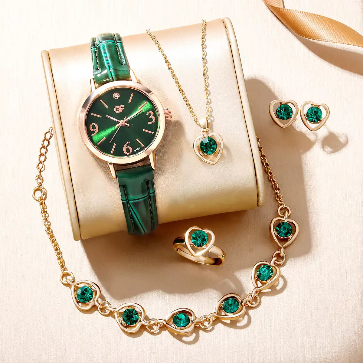 Elegant 6-Piece Luxury Jewelry & Quartz Watch Set "Elizabeth" for Women - LoveInTheBox