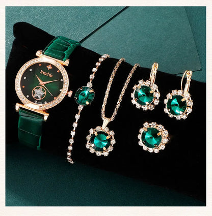 6-Piece Luxury Quartz Watch & Jewelry Set for Women (Copy) - LoveInTheBox