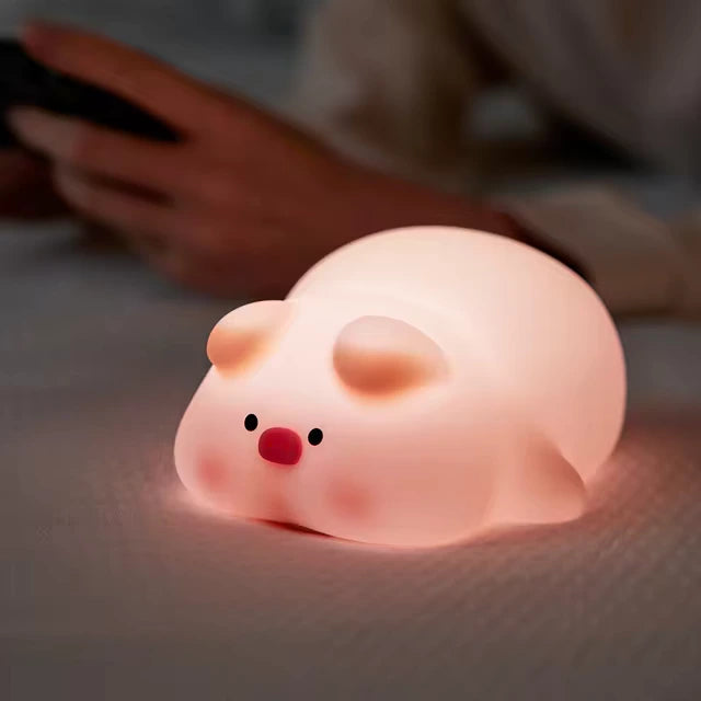 BIG FACE - Adorable Silicone Animal Night Lamps – Rabbit, Panda, Sheep & More - LoveInTheBox