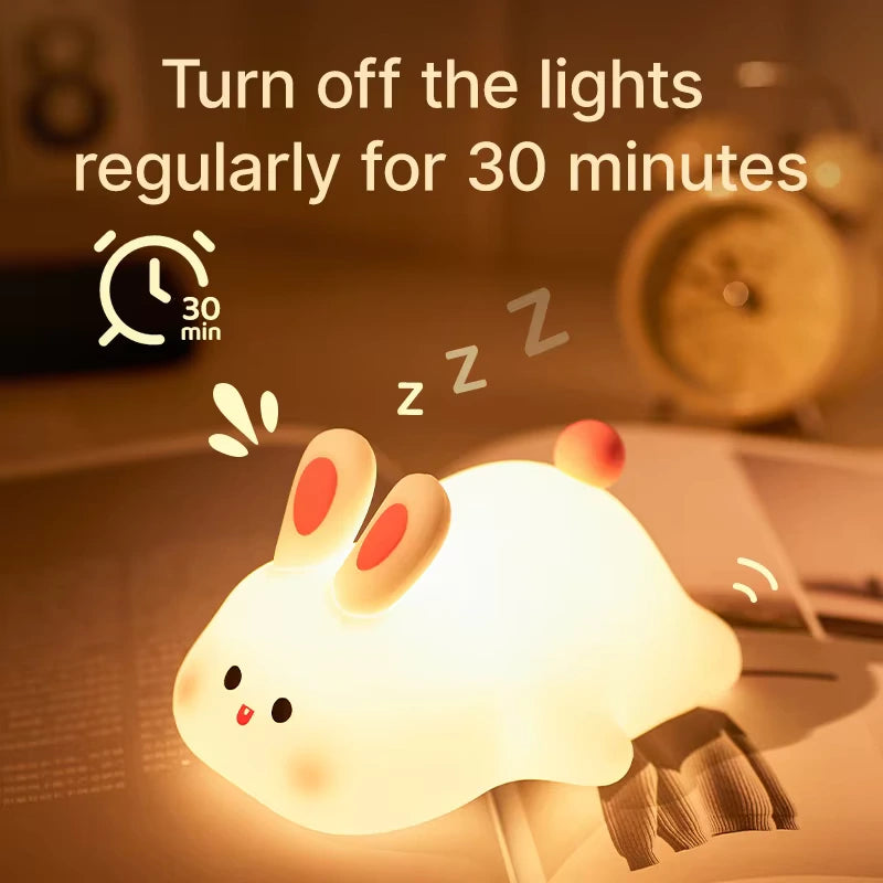 BIG FACE - Adorable Silicone Animal Night Lamps – Rabbit, Panda, Sheep & More - LoveInTheBox