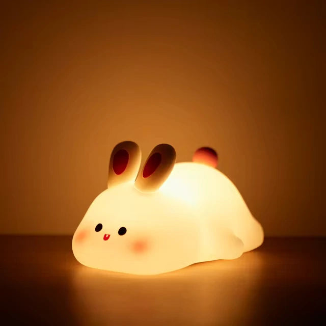 BIG FACE - Adorable Silicone Animal Night Lamps – Rabbit, Panda, Sheep & More - LoveInTheBox