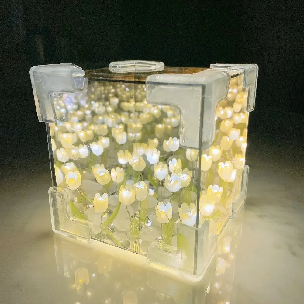 DIY Tulip Flower Night Lamp Kit – 3D Sea Cube Design - LoveInTheBox