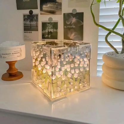 DIY Tulip Flower Night Lamp Kit – 3D Sea Cube Design - LoveInTheBox