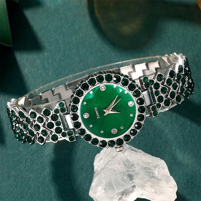 Emerald Sparkle Collection – 6-Piece Watch & Jewelry Set - LoveInTheBox