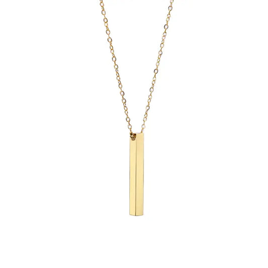 Engraved Pillar Necklace - LoveInTheBox