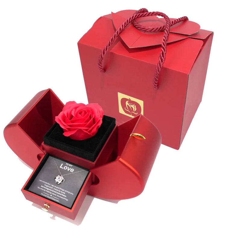 Eternal Rose Box with Real Rose & Necklace - LoveInTheBox