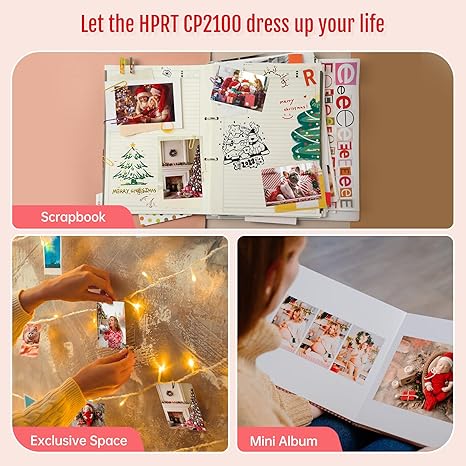 Portable Photo Printer Bluetooth, Pink - Compact, Wireless & Fast