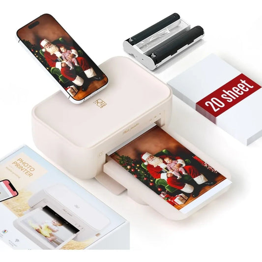 Wireless Wi-Fi Instant Photo Printer 4x6" - with 20 Sheets of Photo Paper