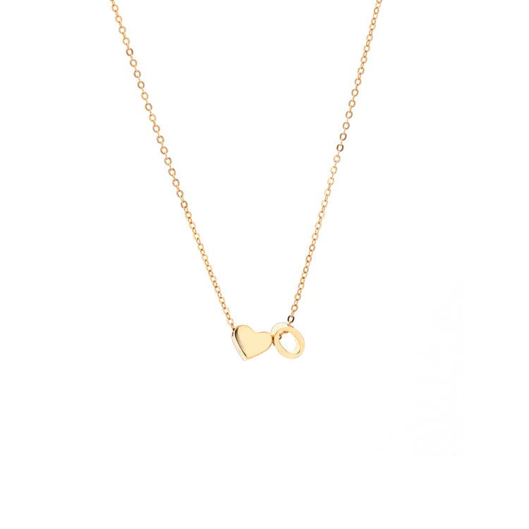 Initial Pendant Necklace Gold - LoveInTheBox