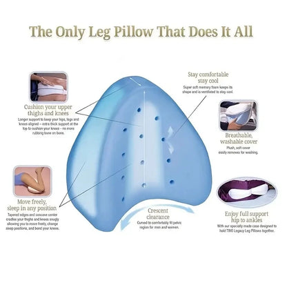 Orthopedic Memory Foam Knee Pillow for Side Sleepers With Lifetime-Warranty - LoveInTheBox