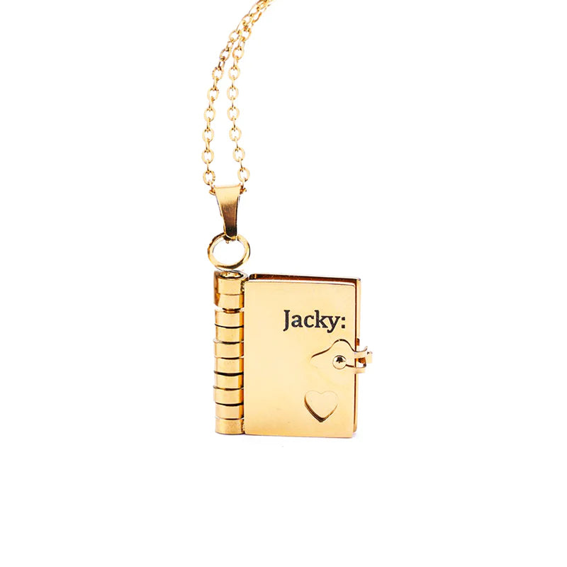 Personalized Book Locket Necklace - LoveInTheBox