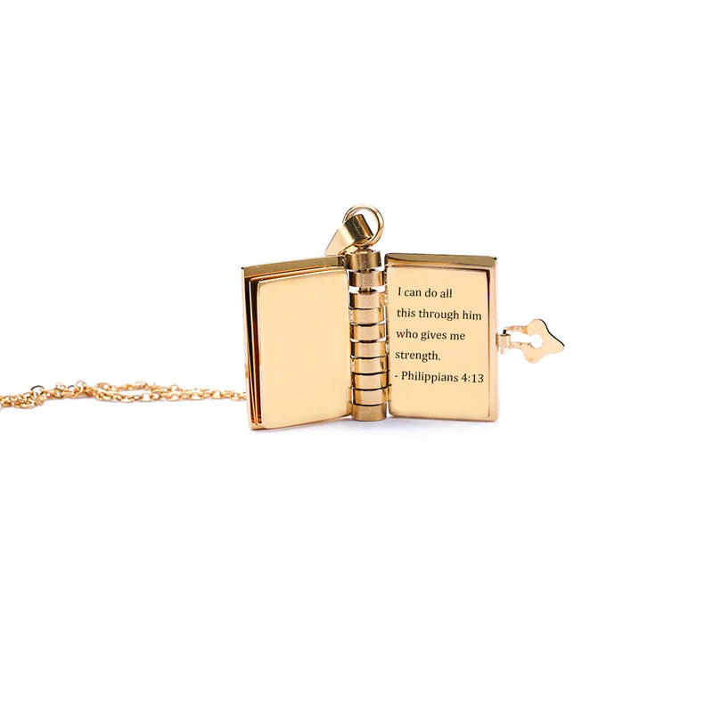 Personalized Book Locket Necklace - LoveInTheBox