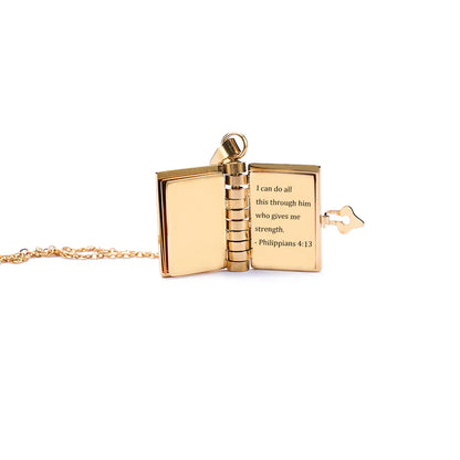 Personalized Book Locket Necklace - LoveInTheBox