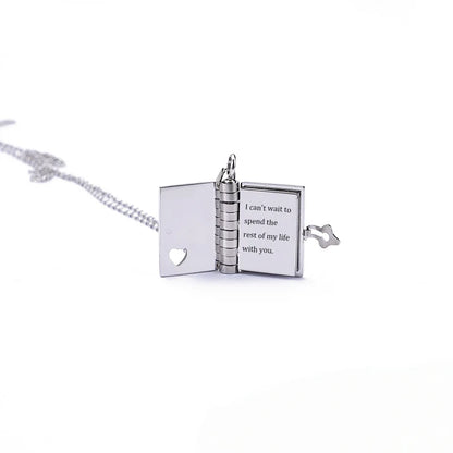 Personalized Book Locket Necklace - LoveInTheBox