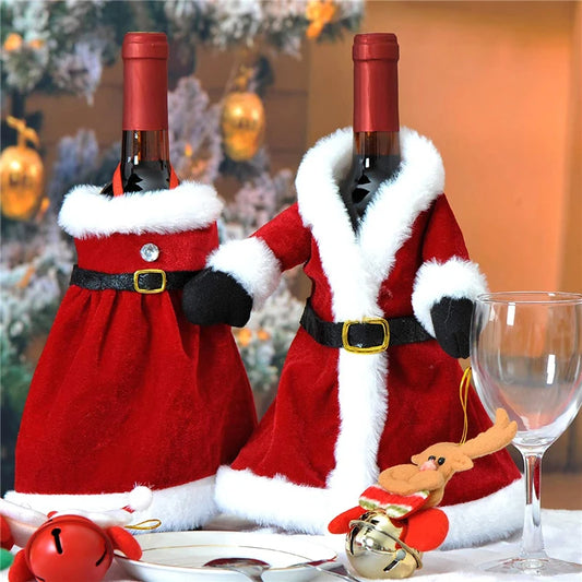 Festive Wine Bottle Covers – Christmas & Holiday Table Décor