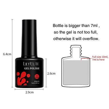 LILYCUTE 129-Color Gel Nail Polish – Salon-Quality