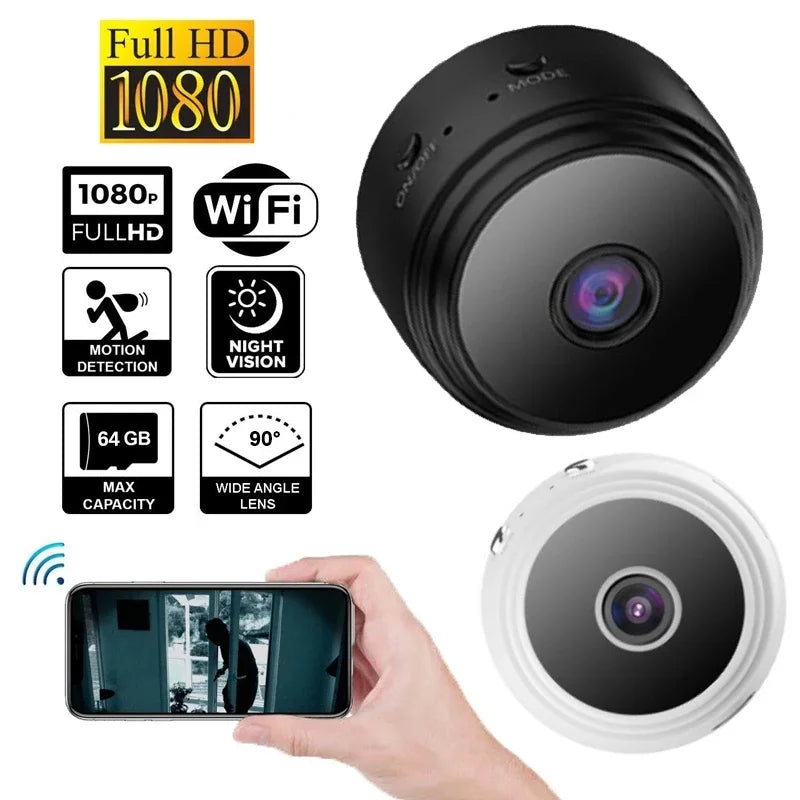 Compact 1080p HD Mini WiFi Security Camera with Night Vision