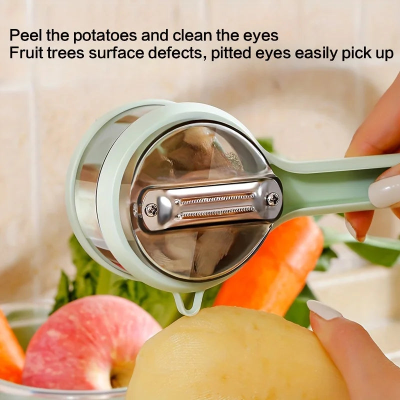 Premium Multifunctional Fruit & Vegetable Peeler with Integrated Storage