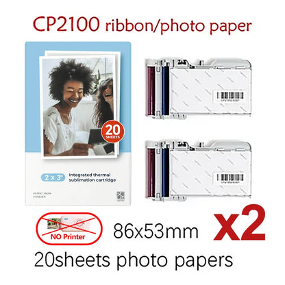 2x3'' Thermal Photo Paper & Color Ribbon Set – Vibrant Instant Prints