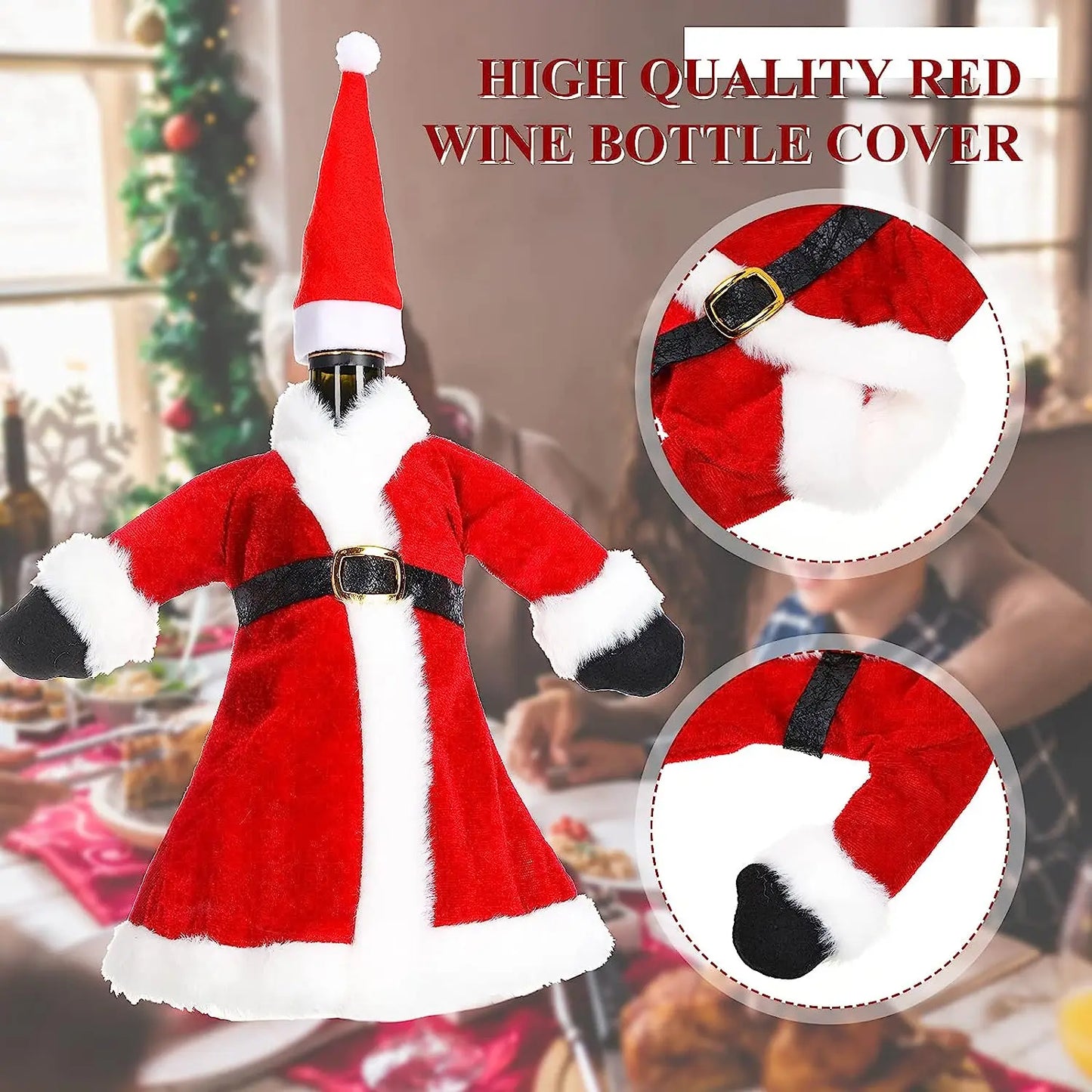 Festive Wine Bottle Covers – Christmas & Holiday Table Décor