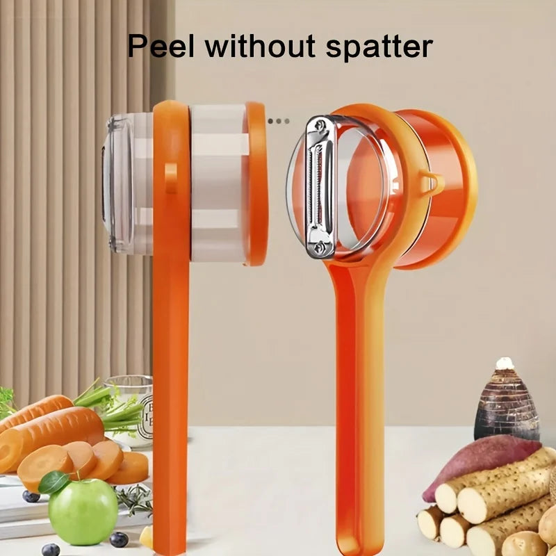 Premium Multifunctional Fruit & Vegetable Peeler with Integrated Storage