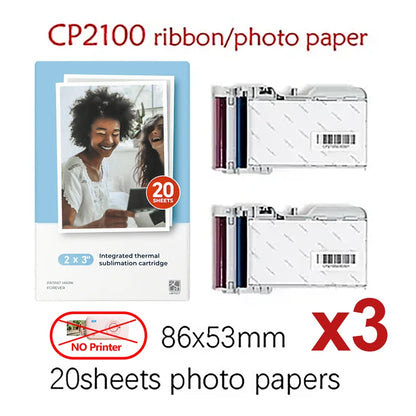 2x3'' Thermal Photo Paper & Color Ribbon Set – Vibrant Instant Prints