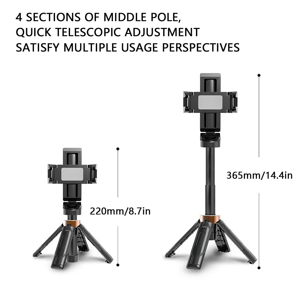 3-in-1 Foldable Selfie Stick Tripod with Wireless Remote - Ultimate Travel & Vlogging Companion