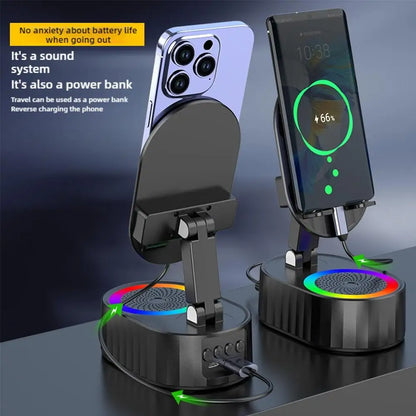 5-in-1 Intelligent Foldable Speaker & Charging Stand - HiFi Surround Sound