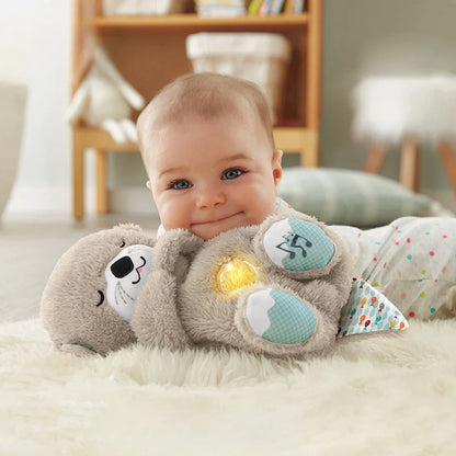 Soothe 'n Snuggle Otter Plush Toy With Rhythmic Breathing Motions - LoveInTheBox