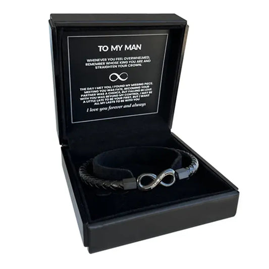 Endless Love Bracelet "To My Man - Straighten Your Crown" - LoveInTheBox