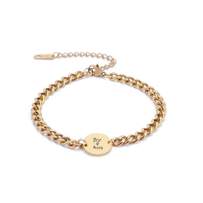 Custom Handwriting Pendant Bracelet - LoveInTheBox